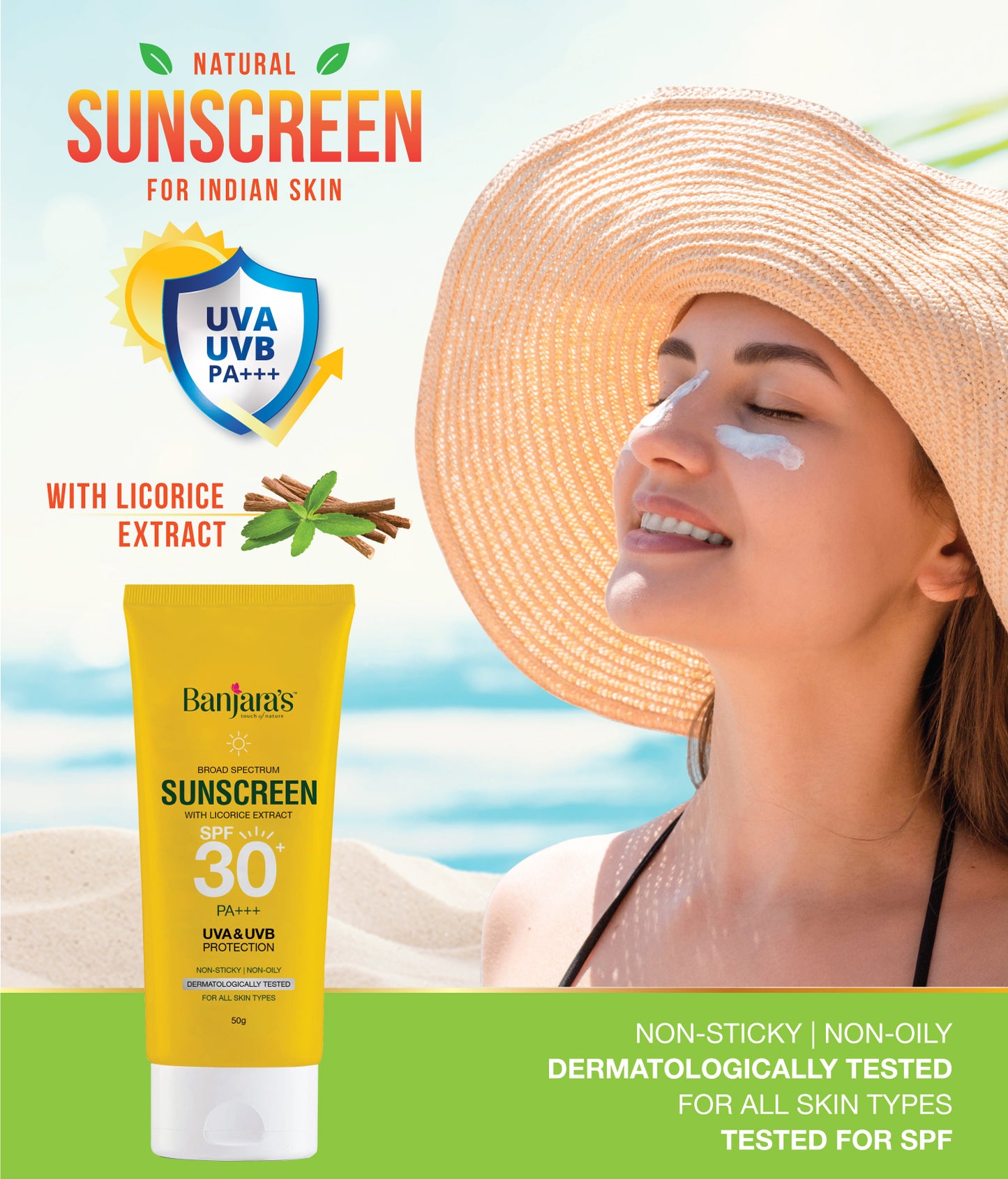 Banjara’s Sunscreen - SPF 30 - 50g