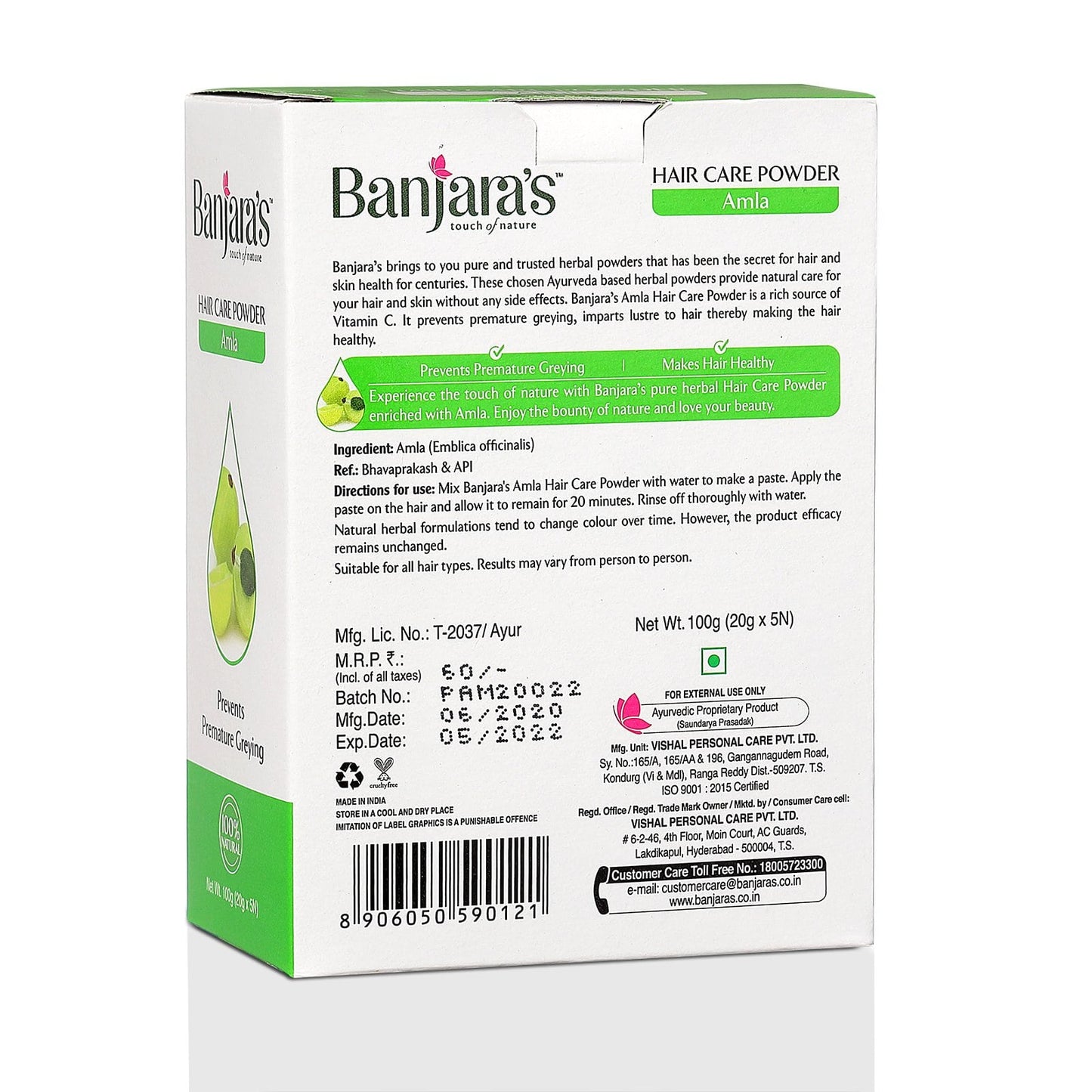 
                  
                    Banjara's Amla Hair Care Powder - 100g (5*20g)
                  
                