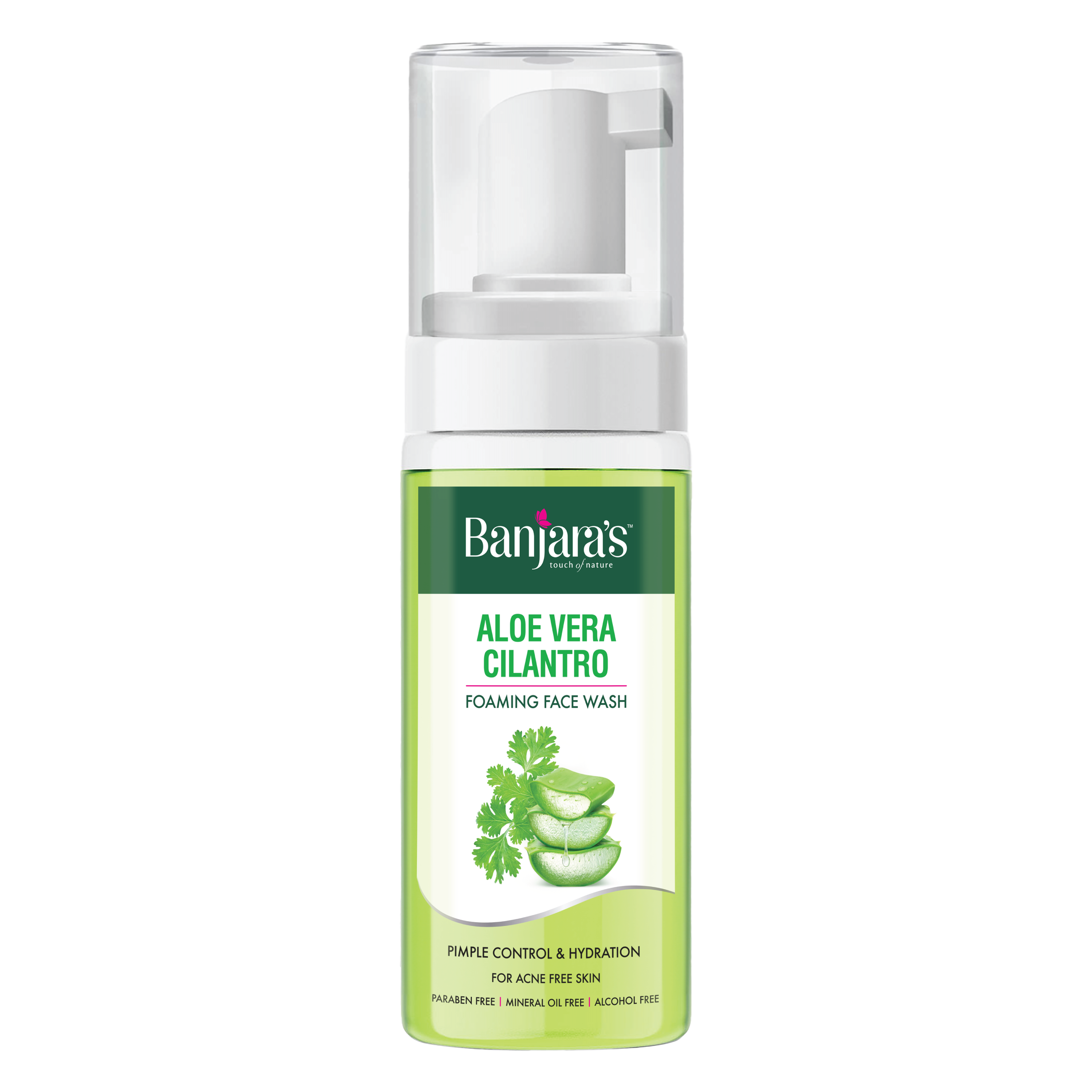 Banjara's Aloe Vera Cilantro Foaming Face Wash - 150ml – B E STORE