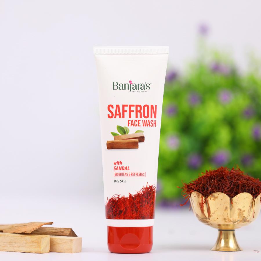 saffron facewash with sandal for oily skin