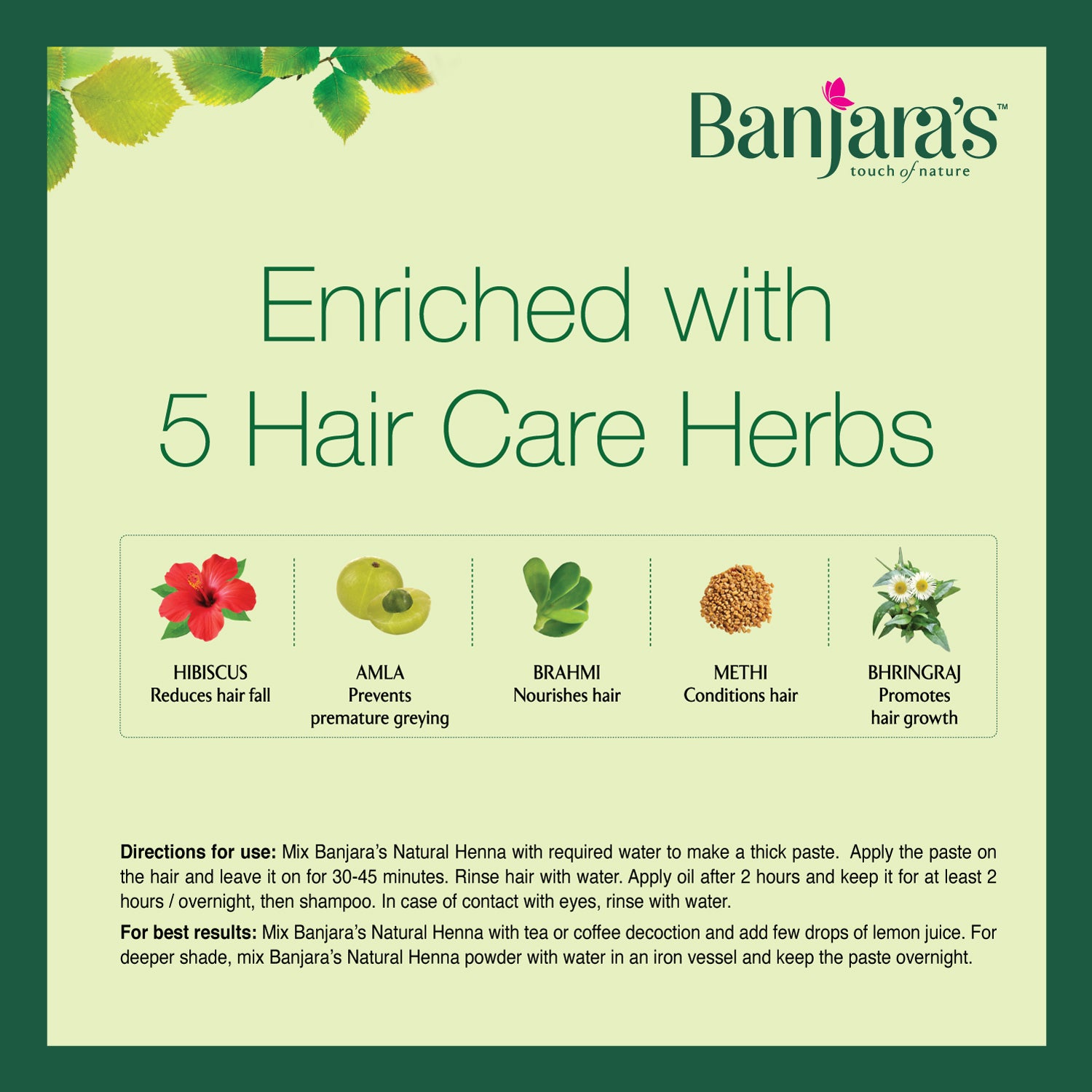 Banjara's Natural Henna Powder for Hair Buy Online B E STORE